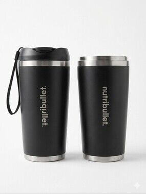 2 NutriBullet Flip Replacement Insulated Tumbler Cups Only (No Blender)